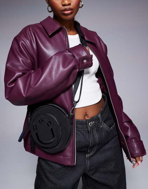 Hugo Blue crossbody bag with logo in black - view 1