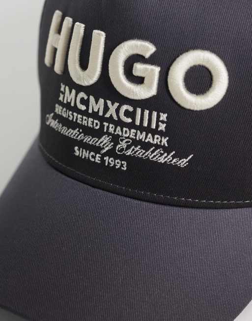HUGO Blue – Czarna czapka z daszkiem z logo, 3 z 3