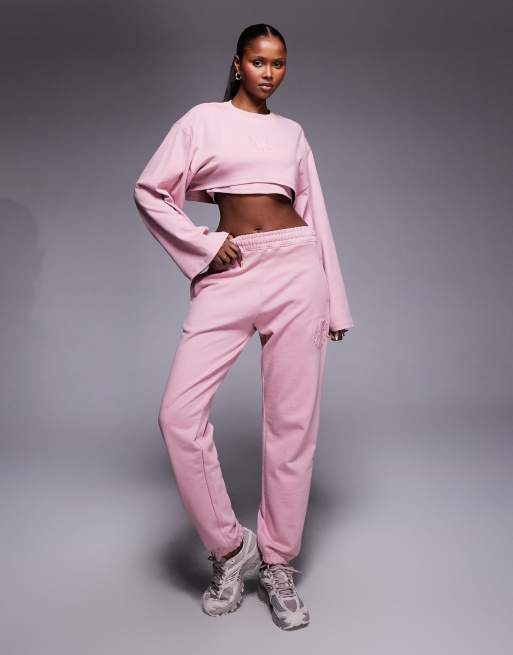 HUGO Blue Daleisy sweatshirt in pastel pink (Part of a set), 2 of 4