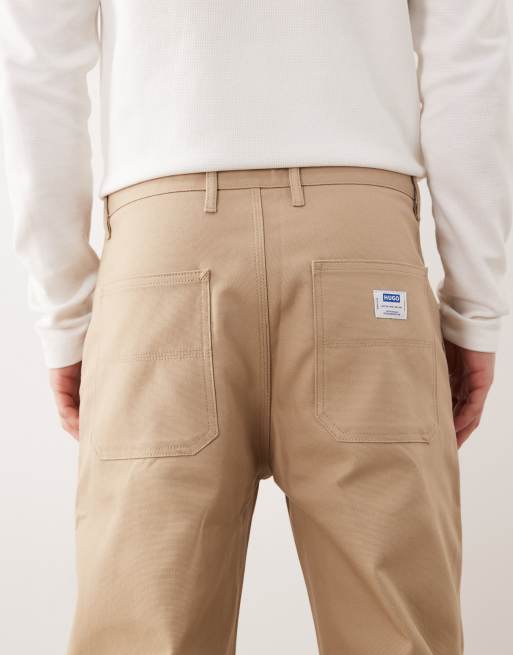 HUGO BLUE Dalton casual trousers in beige, 5 of 5