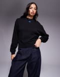 [Hugo Blue] HUGO BLUE Delessa central logo sweatshirt in black 8 black