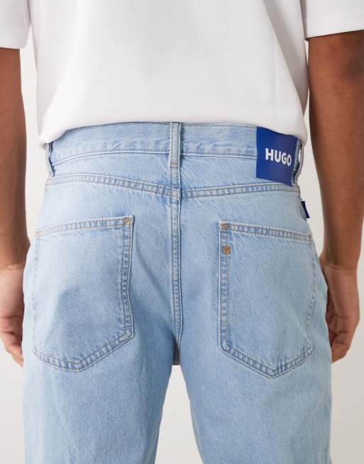 HUGO Blue – Denim-Jeans in hellblauer Waschung mit normalem Schnitt, 4 von 5