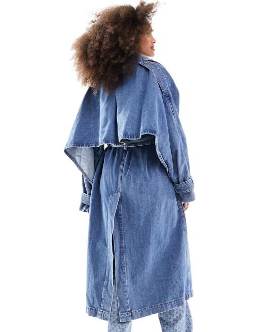 Msgm denim trench coat hotsell