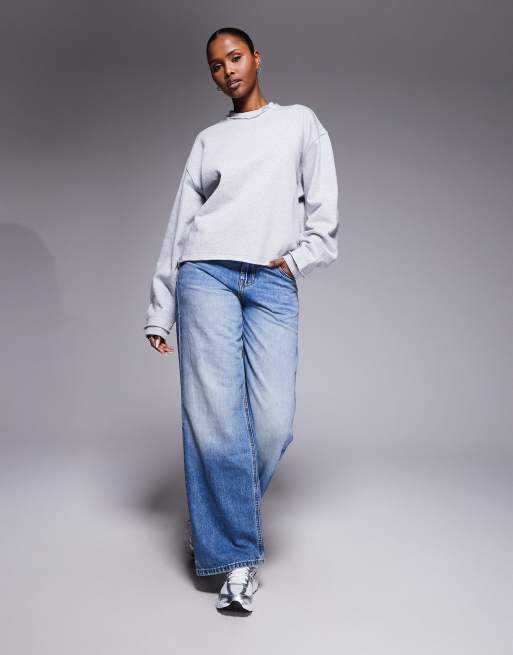 Hugo Blue Dismudge sweat in grey, 2 of 4