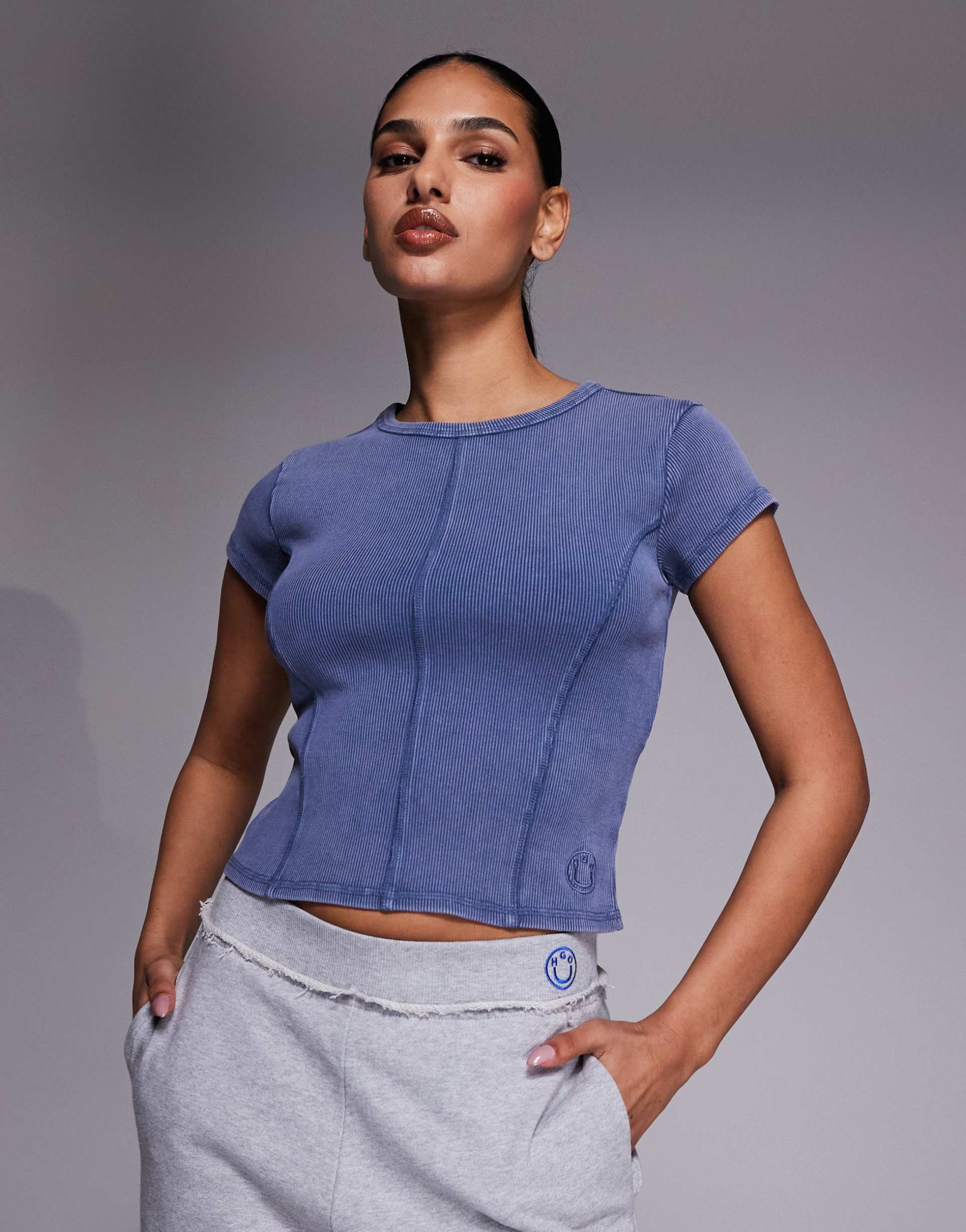 hugo blue dispray t-shirt