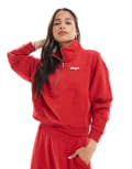 [Hugo Blue] Hugo Blue Dorata quarter zip jumper in red (part of a set) 14 Dark Red