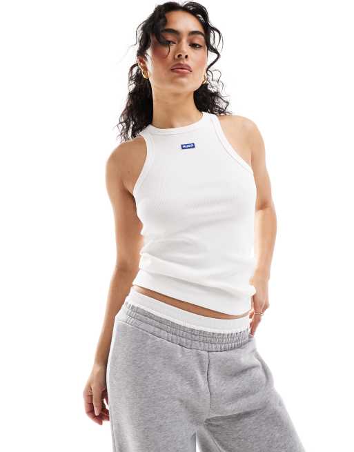 HUGO BLUE - Easy - Hvid tanktop
