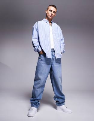 Ebill - Chemise oversize  rayures - Hugo Blue - Modalova