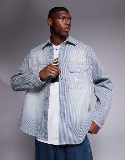 HUGO Blue – Ebolt – Niebieska koszula jeansowa oversize - view 1