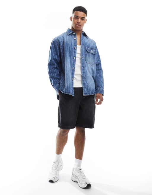 HUGO Blue Ebolt shirt in blue