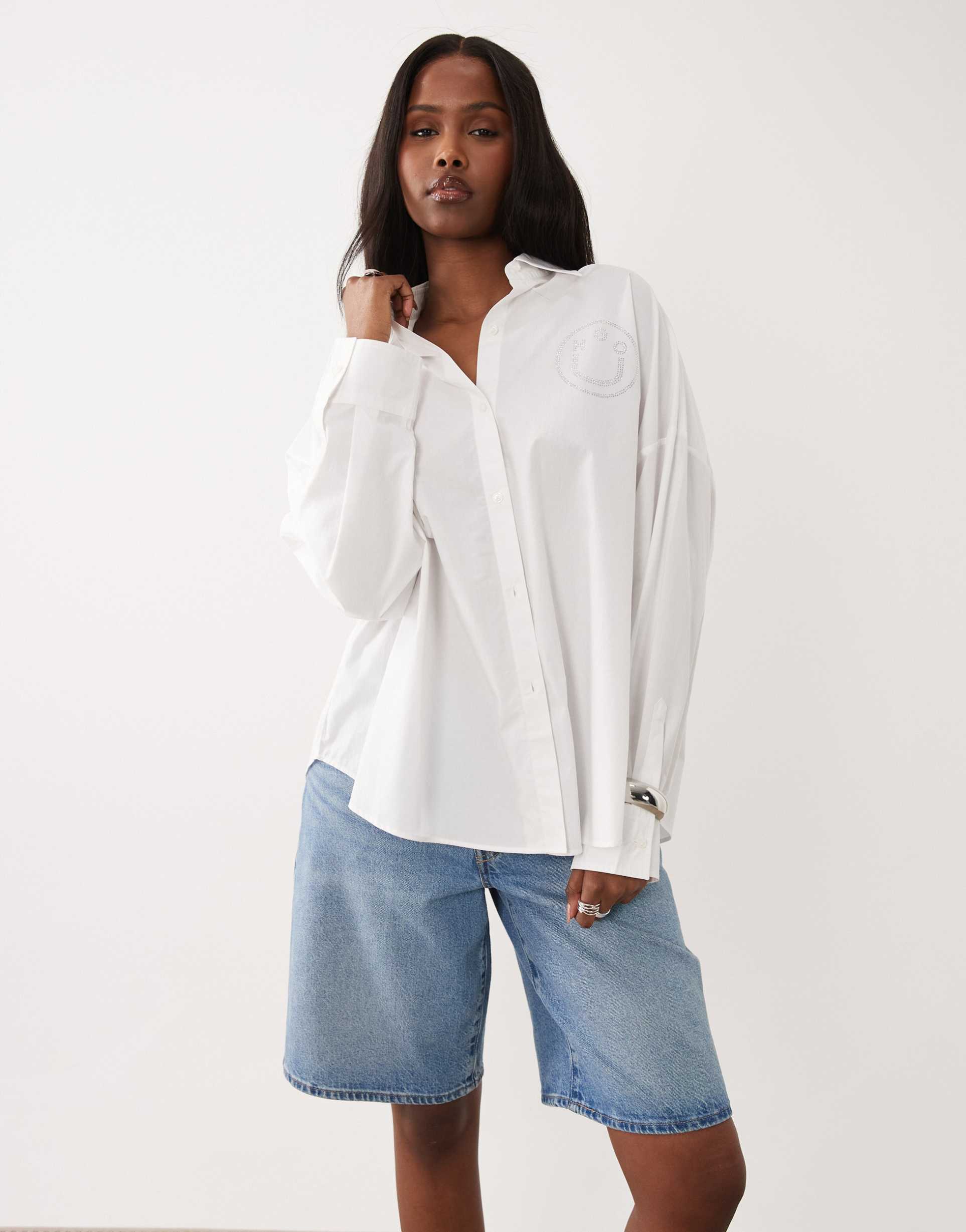 hugo blue edafne shirt in white