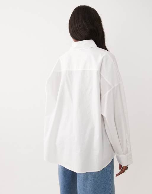Hugo Blue Edafne shirt in white, 4 of 4