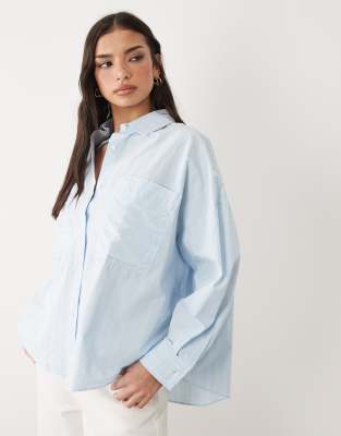 Hugo Blue Edafnena Stripe Shirt In Blue