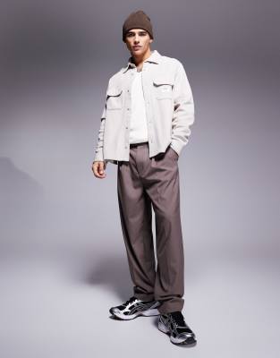 Hugo Blue Ekynone Oversized Overshirt In White