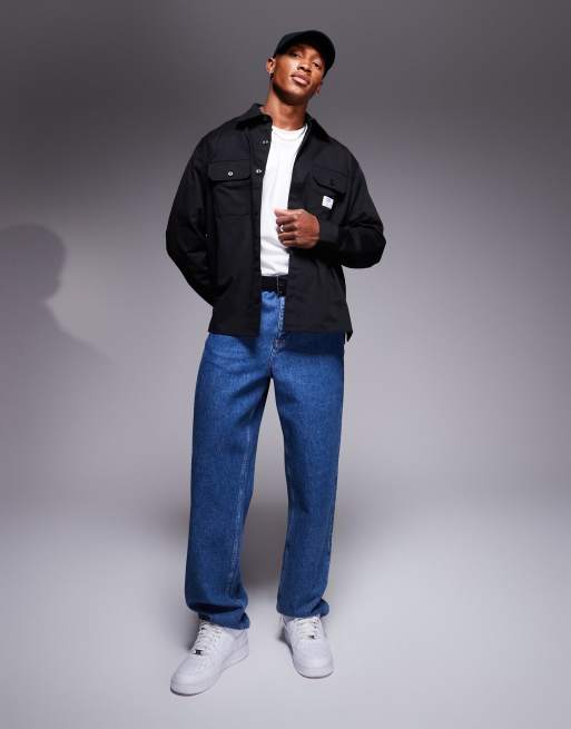 HUGO BLUE - Ekynone - Oversized sort overskjorte 