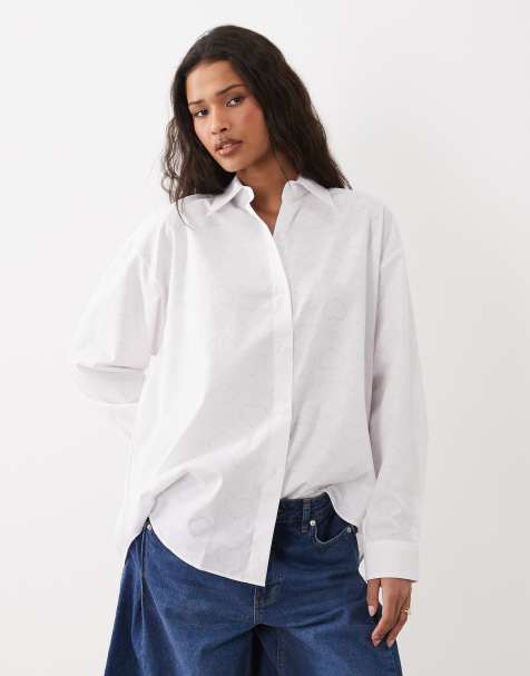 HUGO Blue - Elisana - Chemise à manches longues - Blanc - view 1