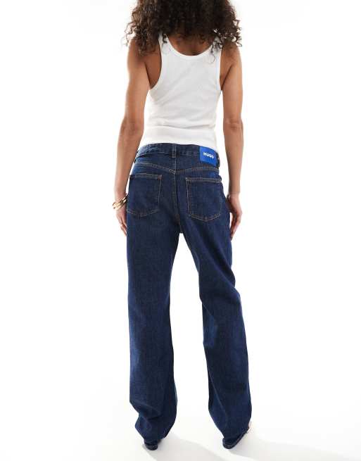 HUGO Blue - Elyah - Jeans met rechte pijpen in marineblauw, 2 van 5