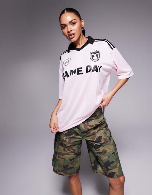 Hugo Blue football shirt in pink, 2 of 4
