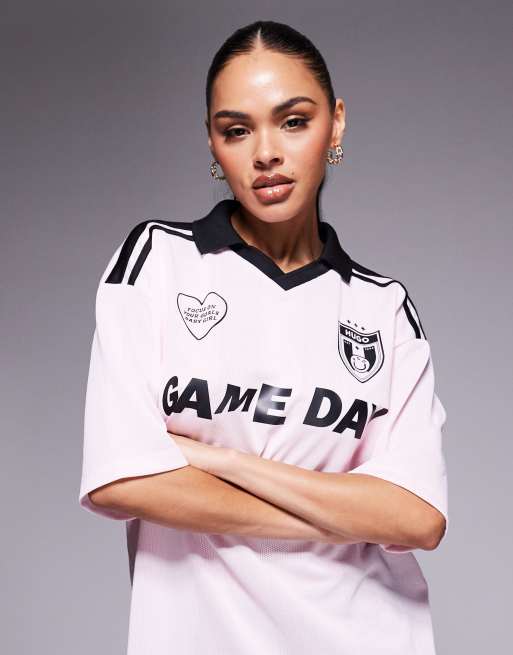 Hugo Blue football shirt in pink, 3 of 4