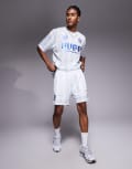 [Hugo Blue] HUGO Blue football shorts in blue (Part of a set) W32 Open blue