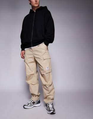 Hugo Blue Gadic Cargo Pants In Neutral
