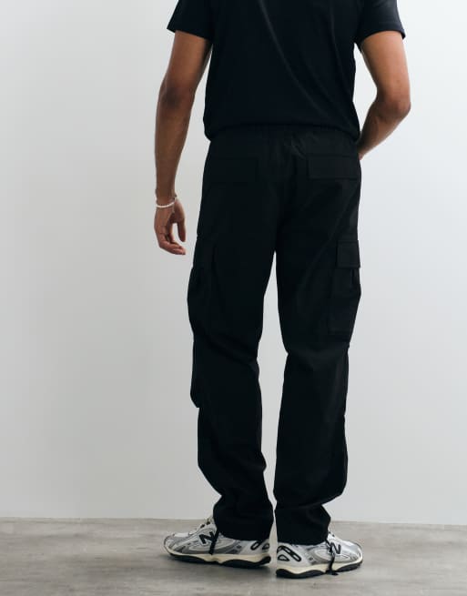 HUGO Blue – Gadic – Locker geschnittene Cargohose in Schwarz, 2 von 5