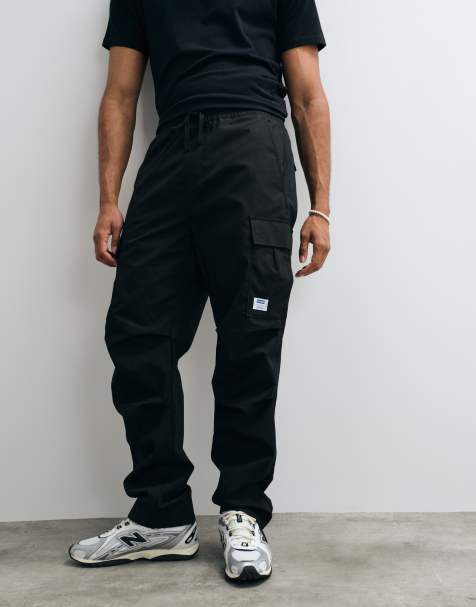 HUGO Blue Gadic relaxed fit cargo pants in black - view 1