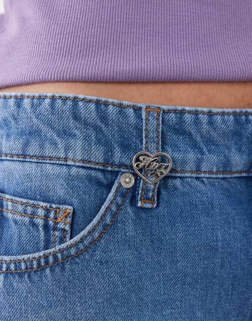 HUGO Blue – Galanie – Mini-Jeansrock in Mittelblau, 4 von 5