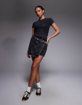 HUGO Blue - Galaxy - Jeansrock in Schwarz