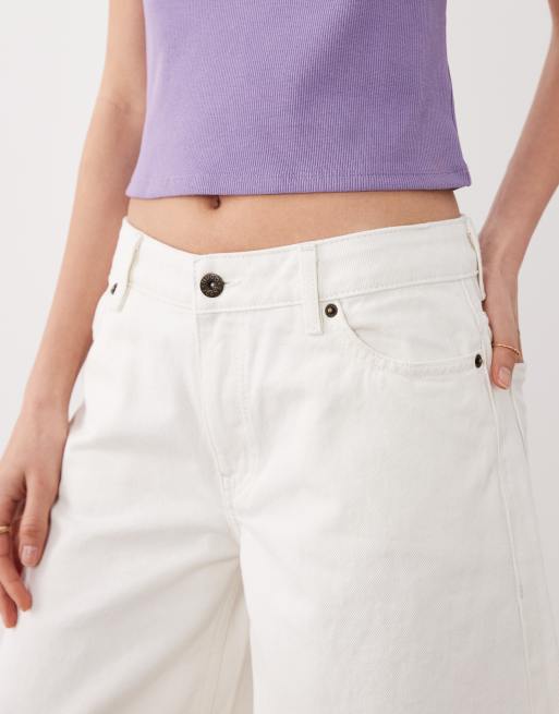 HUGO Blue Galola baggy shorts in white, 3 of 5
