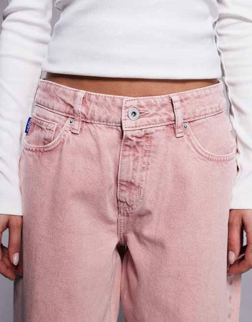HUGO BLUE - Gamala - Jeans comodi rosa, 5 di 5