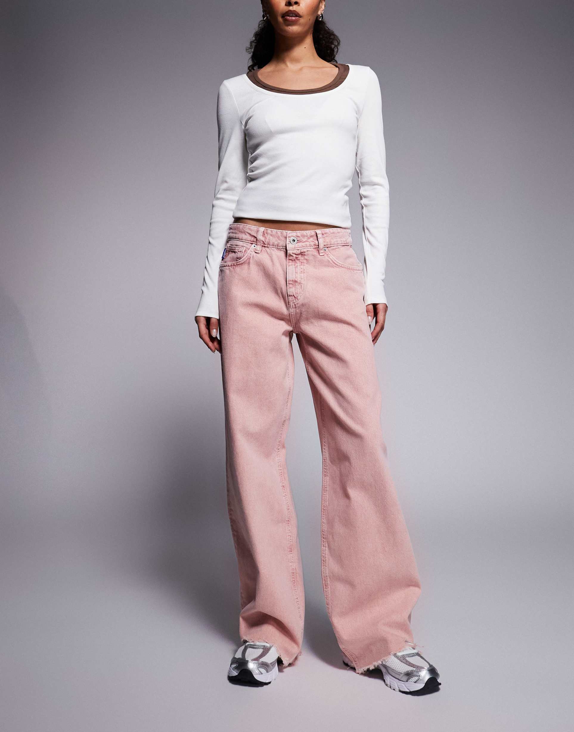 hugo blue gamala relaxed fit jeans in pink