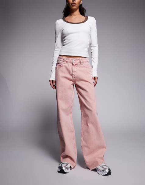 HUGO BLUE Gamala relaxed fit jeans in pink