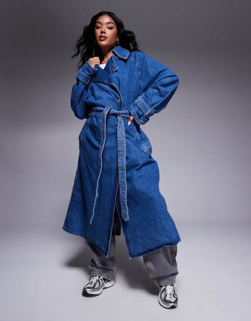 HUGO Blue - Garena - Trench oversize in denim blu, 2 di 4
