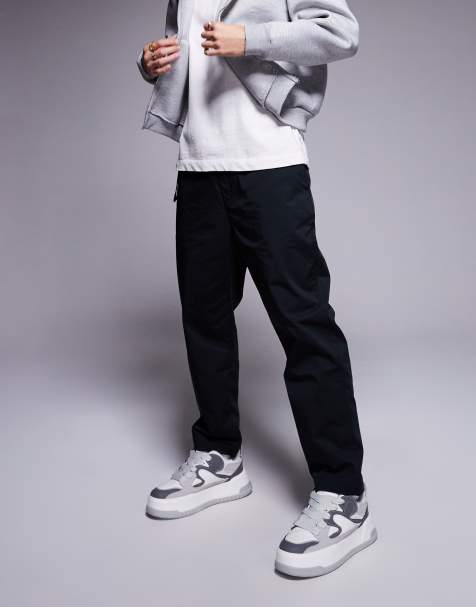 HUGO BLUE Geiko tapered fit trousers in black - view 1