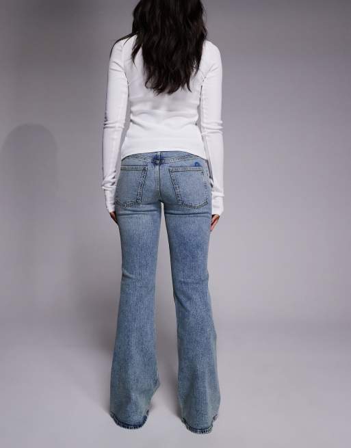 Hugo Blue – Gelissa – Blå, utsvängda jeans, 3 av 5