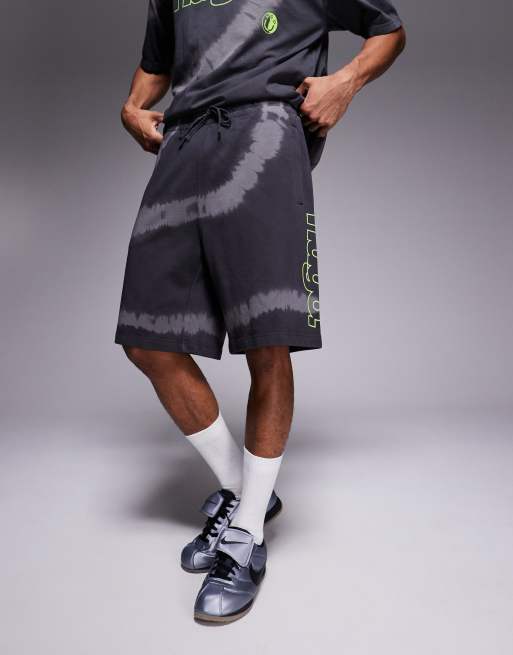 HUGO Blue – Gemusterte Loose-Fit-Shorts in Schwarz, Kombiteil, 2 von 5