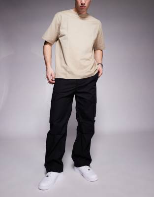 HUGO Blue glarc cargo trousers in black