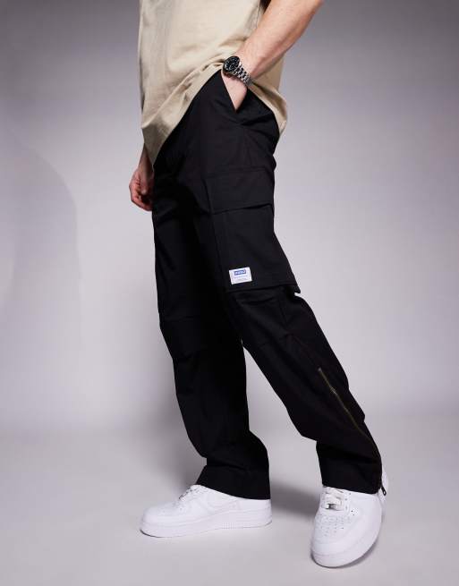 HUGO Blue glarc cargo trousers in black