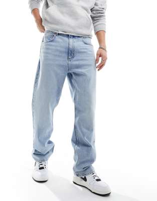 HUGO BLUE - Jeans met rechte pijpen in lichte wassing