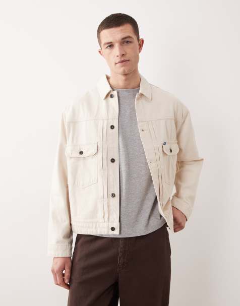 HUGO Blue – Jeansjacke in Ecru - view 1