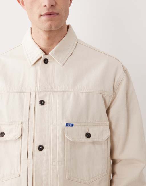 HUGO Blue – Jeansjacke in Ecru, 4 von 5