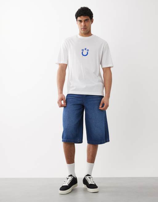 HUGO Blue – Jersey-T-Shirt in Weiß mit Print, 2 von 5