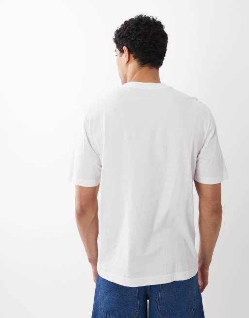 HUGO Blue – Jersey-T-Shirt in Weiß mit Print, 5 von 5
