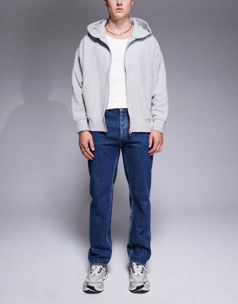 HUGO Blue – Jonah – Gerade geschnittene Jeans in Mittelblau - view 1