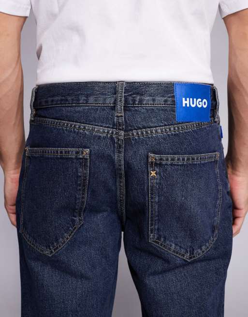 HUGO BLUE Jonah regular fit denim jeans in navy, 4 of 5