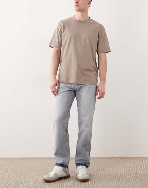 HUGO BLUE Jonah regular fit distressed denim jeans in light blue - view 1