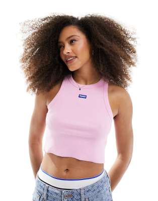 HUGO BLUE - Knapp geschnittenes Tanktop in Rosa