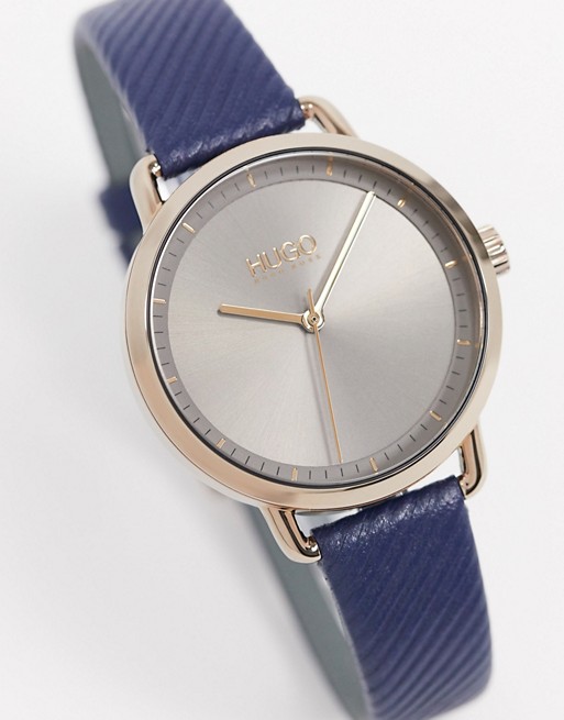 HUGO blue leather watch 1540054
