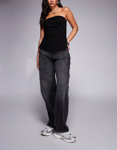 Hugo Blue Leni straight leg jeans in black
